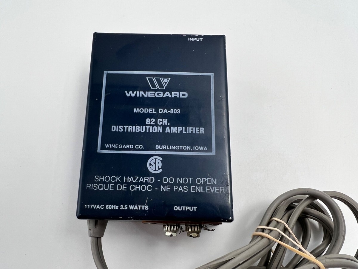 Vintage Winegard Distribution Amplifier Model 82 Channel DA-803 - Main Image