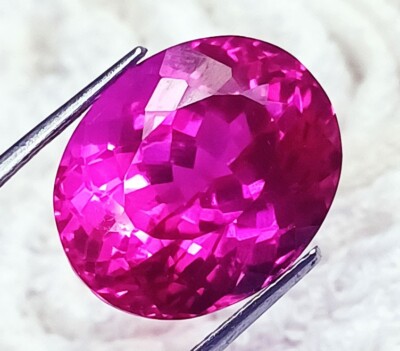 Natural Pink Sapphire 13.00+ Ct Prince Cut Loose Gemstone Oval Shape Certified
