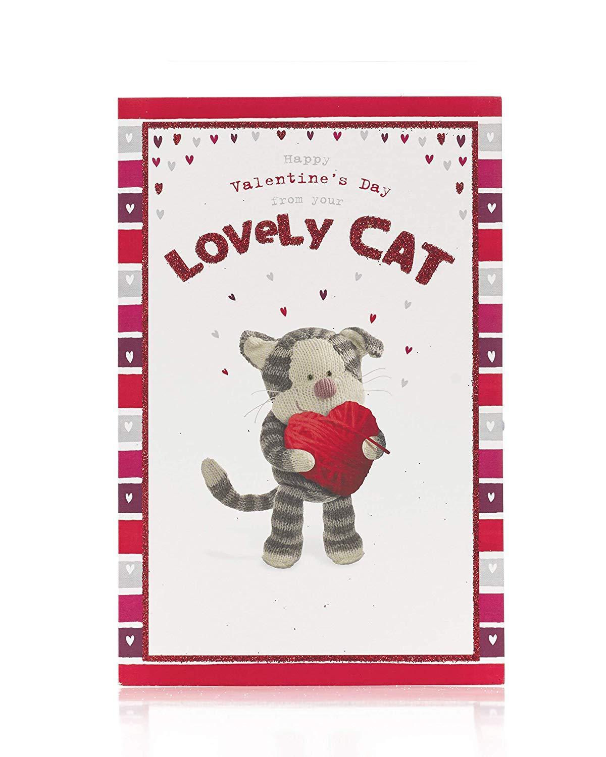 Boofle Valentine's Day Card for Cat, Ideal Gift for Pet New Uk Gtreetings