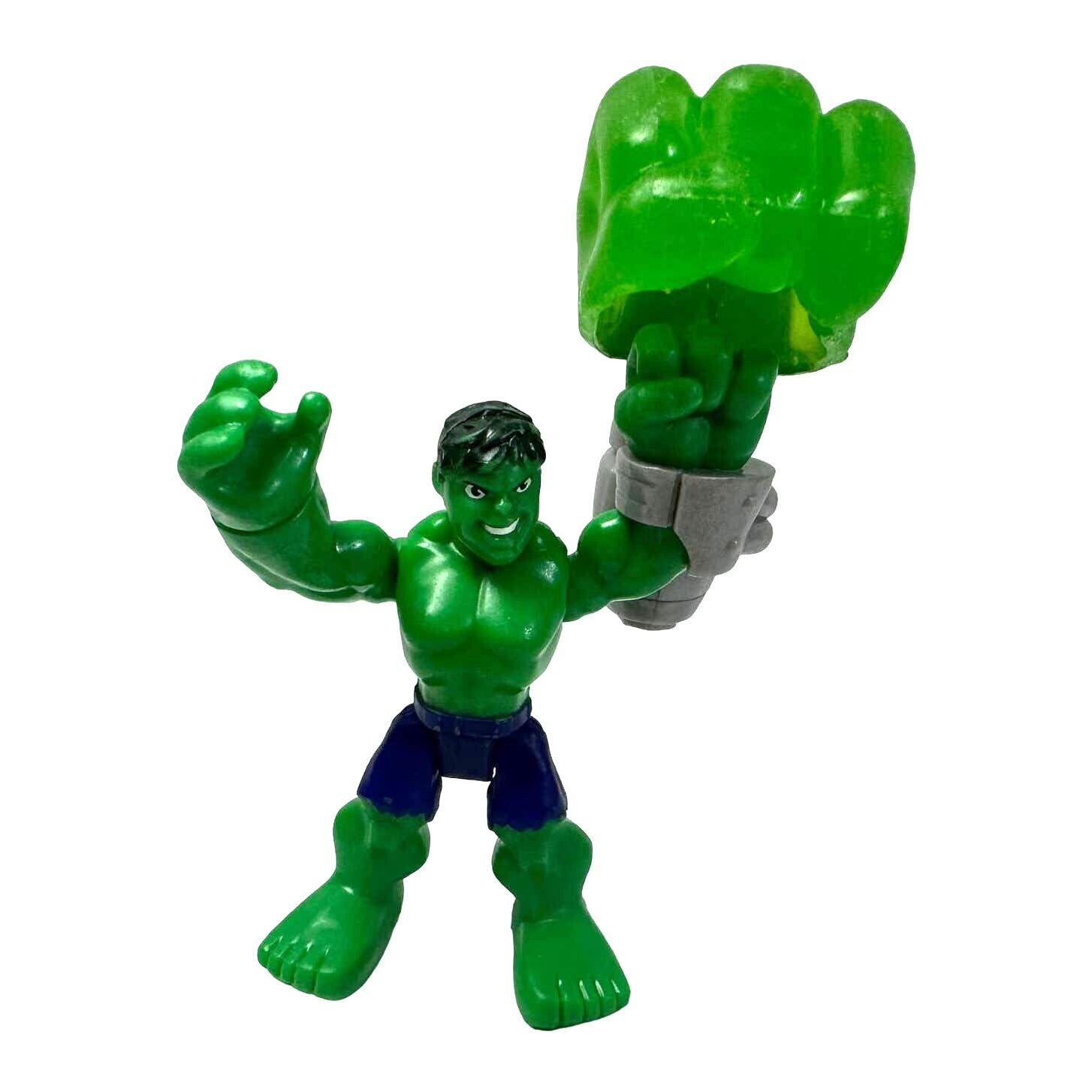 Hulk Power Up Fist Action Figure Playskool Marvel Super Hero Avengers Toy