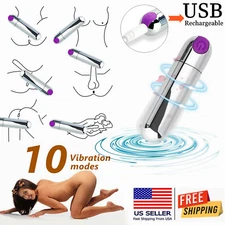 Mini Bullet Vibrator G-spot Clit Dildo Massager Sex Toys for Women Rechargeable