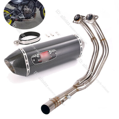 For Yamaha MT-07 FZ07 XSR700 FJ07 Whole Exhaust System Header Pipe 51mm Mufflers