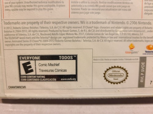 NEW SEALED El Chavo Mexican N.American NTSC Nintendo Wii = 30 Family Party Games - Picture 12 of 13