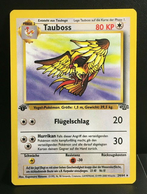 Tauboss 1 Edition Jugle Lightweight Used German Pokemon Card EBay