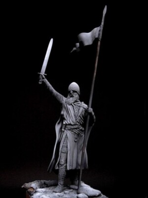 75mm Height Die Casting Warrior Resin Figure Model Model DIY (including base)