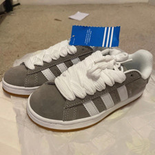 adidas Campus Unisex Adults Trainers Grey/White Low Top Lace Up UK 13