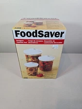 FoodSaver 3 Piece Vacuum Storage Canister Set - Brand New In Open Box. B