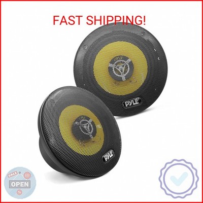 Pyle Car Three Way Speaker System - Pro 6.5 Inch 280 Watt 4 Ohm Mid Tweeter Comp