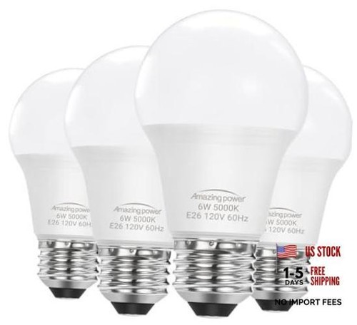 6W E26 LED Bulb, 40W Equivalent Light Bulbs, Daylight 40 Watt-daylight ...