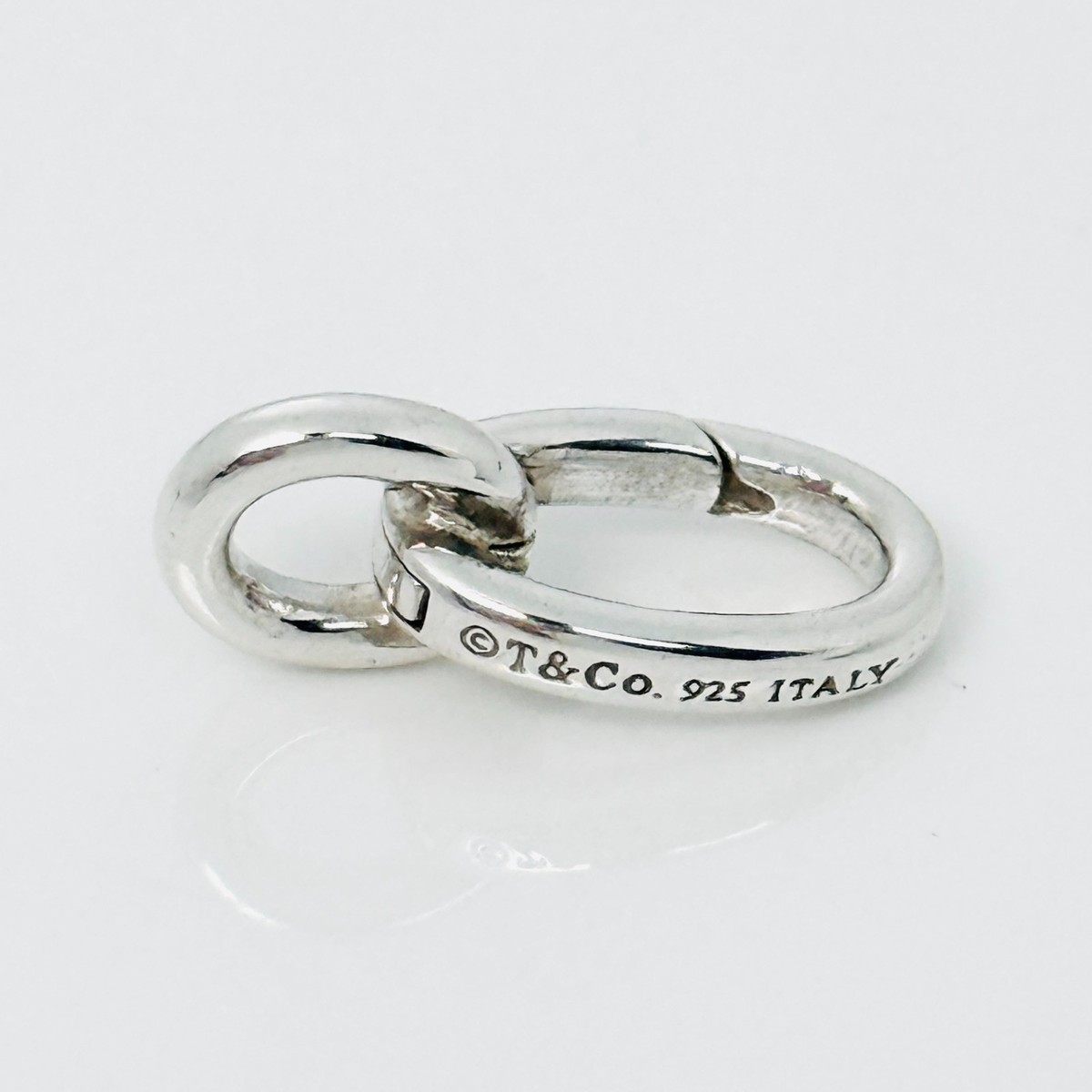 Tiffany Oval Clasping Link Jump Ring Charm or Bracelet Necklace