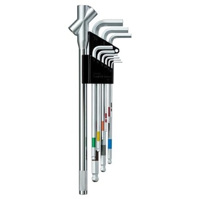 WISE SBL-1000 SUPER BALL WRENCH Hexagon Hex Key 9 Set with Power Up Handle Japan