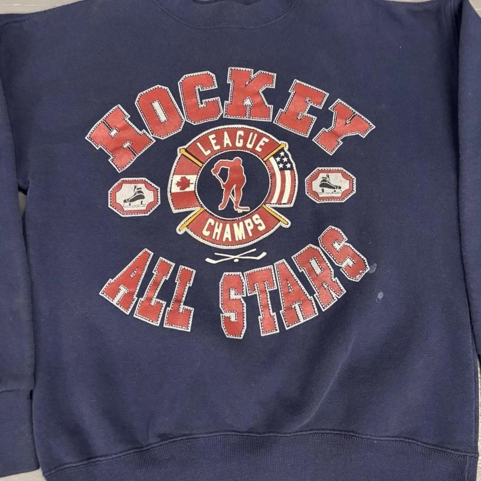 Sudadera De Colección Años 90 Hockey League All Stars Champs American Eagle Cuello Redondo M NHL Foto 2 de 4