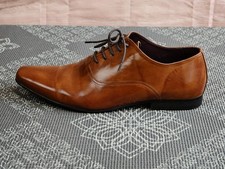 JIMMY BEE Size Euro 42 Leather Dress Shoes Light Brown Lace-Up