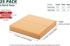 7-inch 45 RPM Record Mailers NOT for 12-inch LPs , 7.5 x 7.5 x 1 Inch Easy-Fold