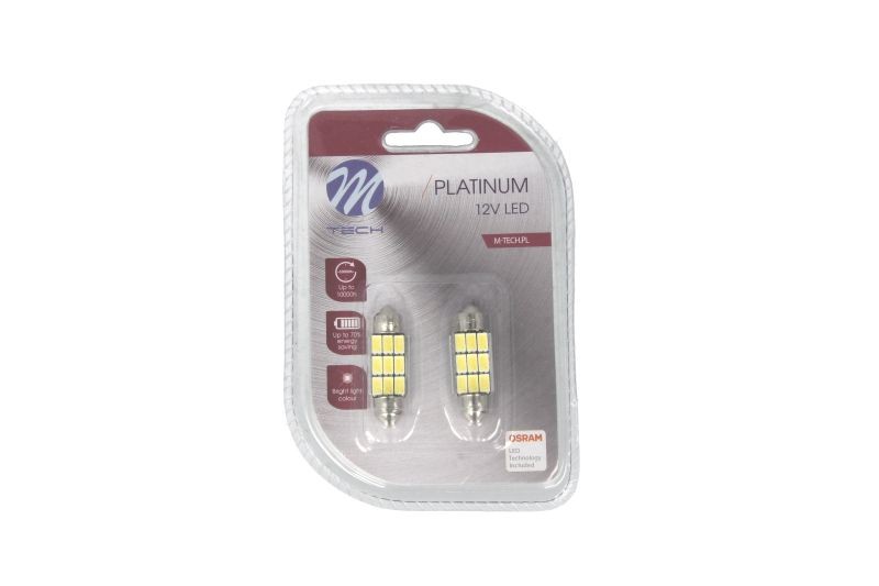 Fits M-TECH TULB815W LED light bulb C5W (2 pcs) Platinum 6000K 12V LE ⭐UK Stock⭐