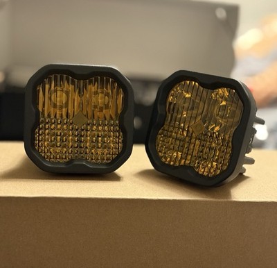 Diode Dynamics SS3 Pro LED Pods Standard Mount Brackets New Abl Amber Combo