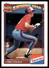 Larry Walker 1991 Topps Bazooka Shining Stars #19 Expos MLB READ FREE SHIPPING