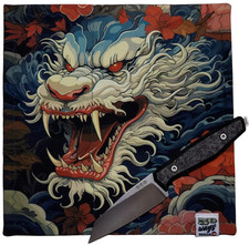 50 WAYS POCKET POCKET HANK Everyday Carry EDC Handkerchief Wave Blue Dragon