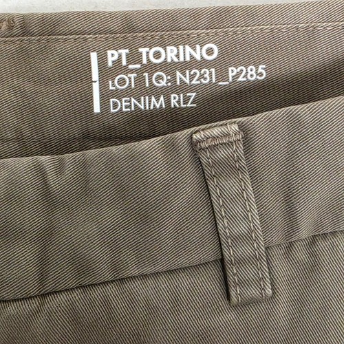 PT Torino Denim RLZ House Dark Green Pants Mens Size 40 Made in Romania Cotton - Picture 3 of 9