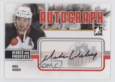 2009-10 ITG Heroes and Prospects Auto Mike Weber #A-MW Auto 0c2