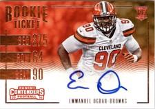 2016 Panini Contenders #263 Emmanuel Ogbah Auto - FB