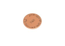 Copper golf ball marker with custom initials and I'll forever putt with you -