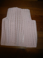 Vintage Women's Handmade Crochet Vest Lavendar 117 