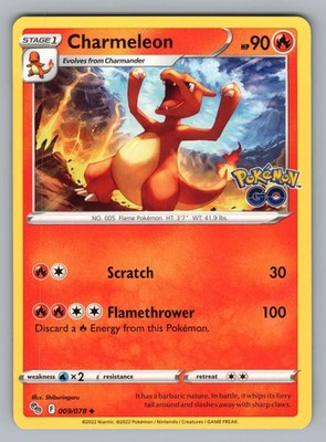 CHARMELEON 009 UC POKEMON NM PGO SHIBURINGARU!*