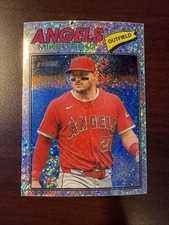 2026 Topps Heritage Mike Trout #163 Silver Sparkle Chrome Angels