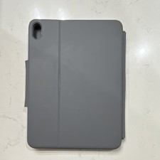 Logitech Keyboard Folio Case Gray Plastic for Tablet Integrated Camera Cutout