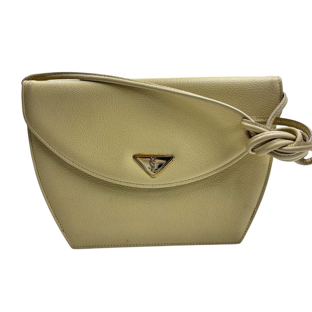 Borsa a tracolla vintage Yves Saint Laurent YSL placca pelle goffrata