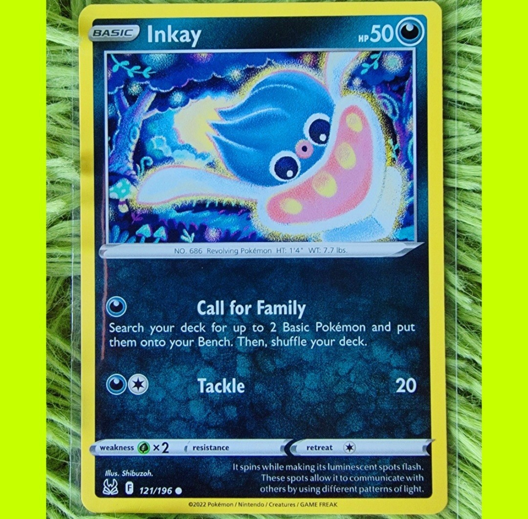Inkay 121/196 Lost Origin Regular Pokemon Card 