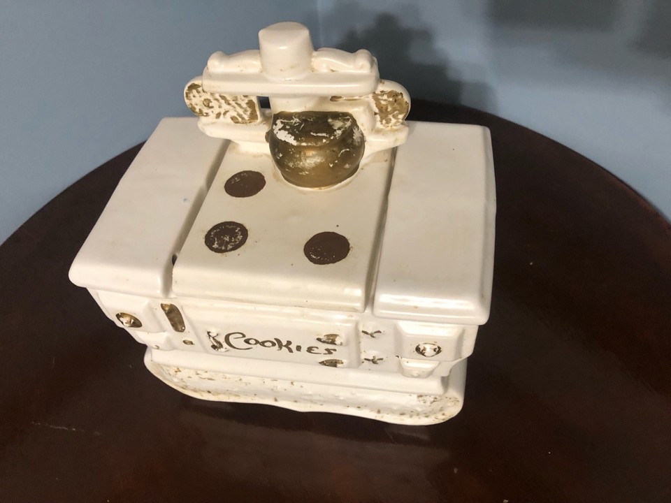 McCoy Kitchen Stove Cookie Jar in Bisque White Original Vintage | eBay