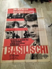 Manifesto Film I basilischi Lina Wertmüller 1963 Originale Raro 4 Fogli