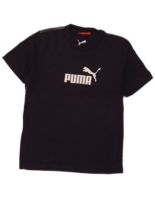 Puma Herren Graphic T-Shirt Oberteil Medium Navy Blau Baumwolle QG07