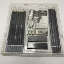 Royal & Longneck 21 Piece Sketching Artist Set Graphite & Charcoal Pencil Set