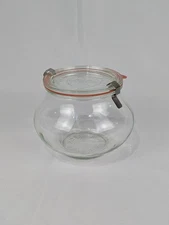 WECK 1 Liter Glass Jar Rundrand Glas 100 Tulip Strawberry With Lid Clips Gasket 