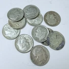 ROOSEVELT SILVER DIMES, LOT OF 10, 90% SILVER FREE SHIPPING #8796