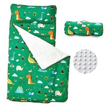 Toddler Nap Mat, Rollup Design Kid Sleeping Mat with Removable Pillow Dinosaur