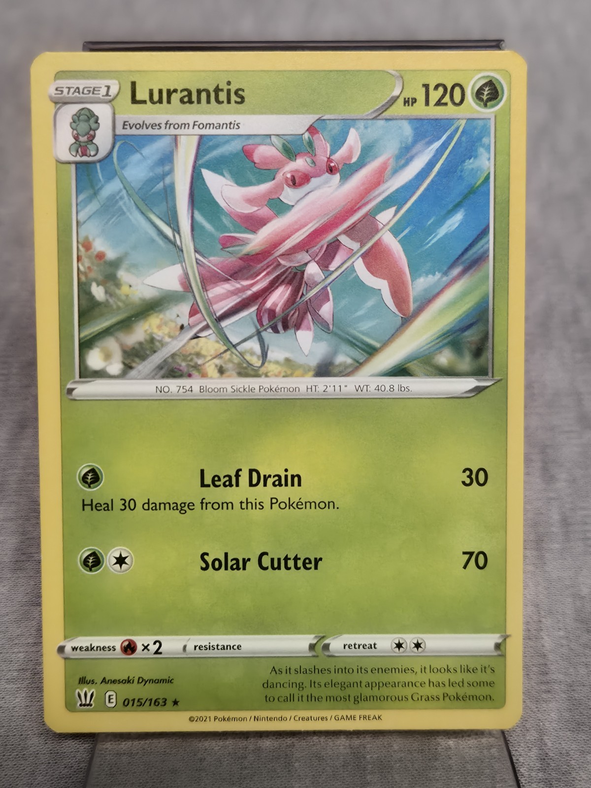 Lurantis 15/163 Pokemon Card Battle Styles Rare 120 HP 