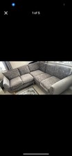 NEXT Grey Chenille Corner Sofa with Cushions, 200 x 90 x 65 cm