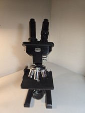Microscope binoculaire vintage Spencer avec 2, 10X lentilles oculaires + 4 objectifs +