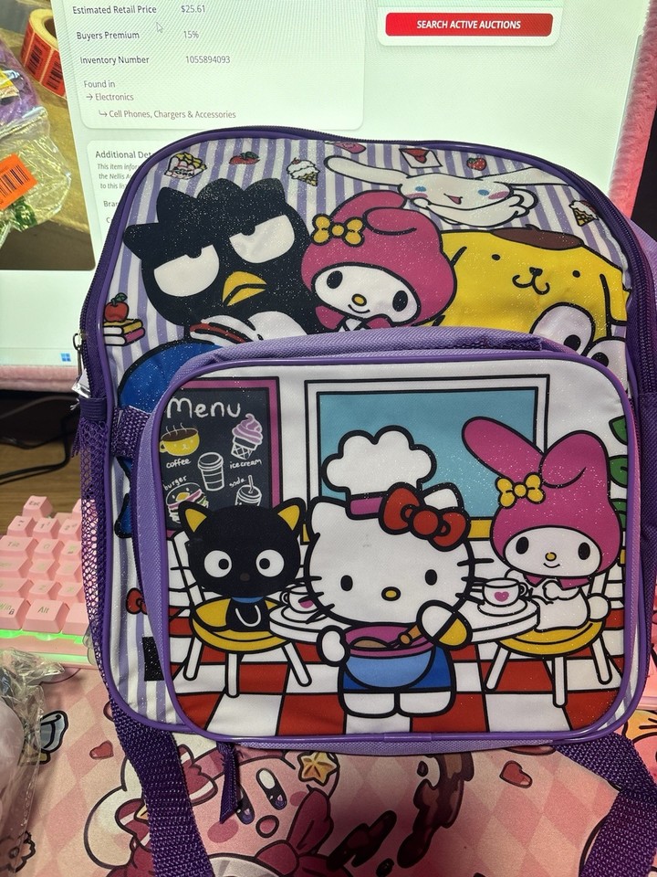 Sanrio Backpack with Lunch Box Set Hello Kitty My Melody Chococat Bag ...