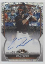 2023 Bowman Draft Chrome Prospect Sparkle Refractor 29/71 Cole Foster Auto lz7