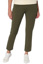 Denim  Co. Women's Active Duo Stretch Slim Straight Ankle Pant Olive