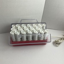 Vtg Remington Style Setter C-20-1 Hot Rollers Hair Curlers Red NO CLIPS Read
