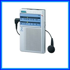 Sony ICF-T46 FM AM Wide FM Pocket Radio Portable Dial Selection Business Card