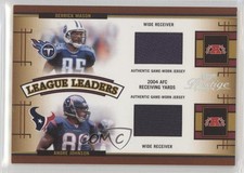 2005 Playoff Prestige League Leaders Materials Derrick Mason Andre Johnson 0af