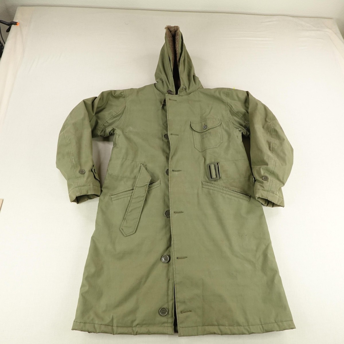 ジャケット・アウター 40's USN N-2 rain parka WWII Named WWII U.S. Navy N-2 Rain Parka Jacket – Griffin Militaria