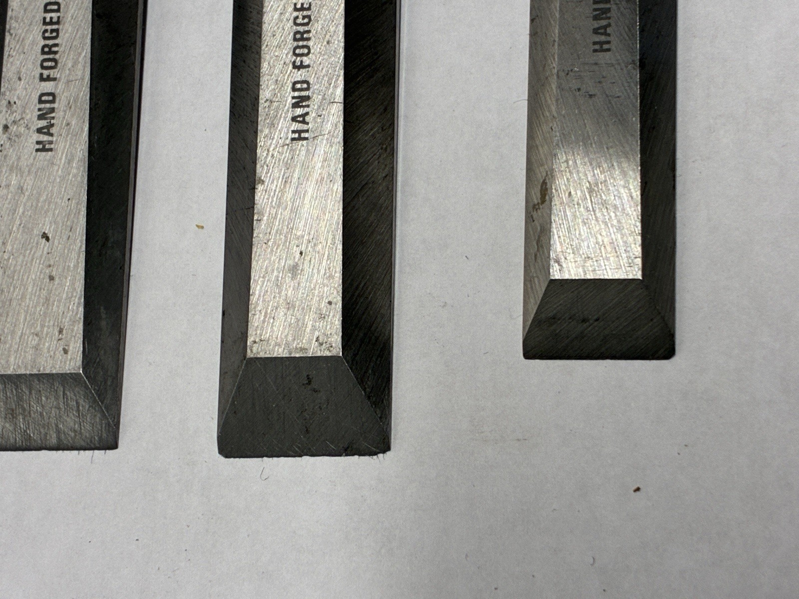 Set 7 Vintage Marples Wood Bevel Edge Chisel Blue Chip Sheffield England